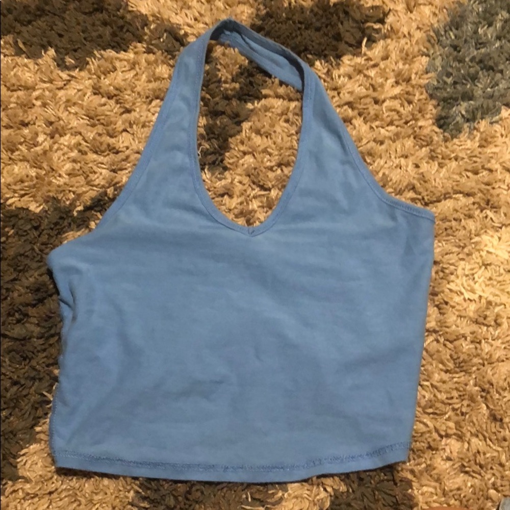 Blue crop top